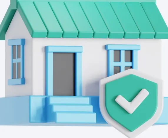 Icono de vivienda con sello de garantía, trabajos de albañilería con garantía en León